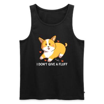 I Don't Give Sweet Fluff Corgi Dog Owner - Men's Premium Organic Tank Top - black - Front - AI Model Male 178 light (178cm)