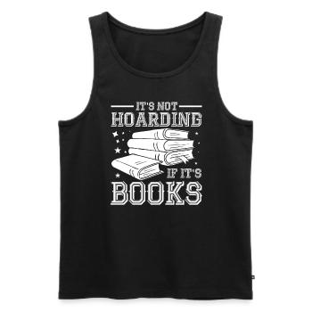 It doesn't stop when there are books book lovers worm - Men's Premium Organic Tank Top - black - Front - Michal (187cm)