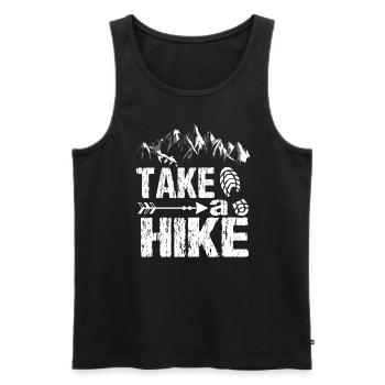 Machen Sie Eine Wanderung Lustige Bergwanderwald - Männer Premium Bio Tank Top - Schwarz - Vorne - AI Model Male 178 light (178cm)