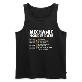 Mechanical Ignition - Work Engineer - Men's Premium Organic Tank Top - black - Front - AI Model Male 178 light (178cm)