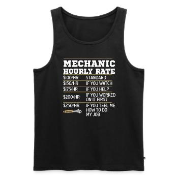 Mechanical Ignition - Work Engineer - Men's Premium Organic Tank Top - black - Front - AI Model Male 178 light (178cm)