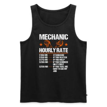 Mechanical Ignition - Work Engineer - Men's Premium Organic Tank Top - black - Front - AI Model Male 178 light (178cm)