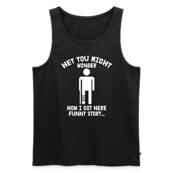 Lustige Genesung Gebrochenes Bein Gute Besserung - Männer Premium Bio Tank Top - Schwarz - Vorne - AI Model Male 178 light (178cm)