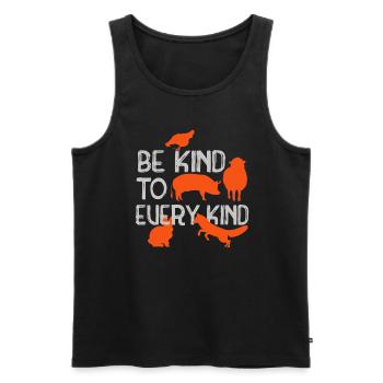 Be kind to any nice guy - Men's Premium Organic Tank Top - black - Front - Michal (187cm)