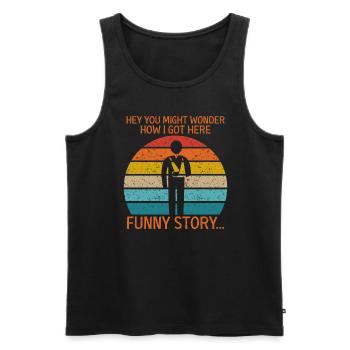 Lustige Erholung Gebrochener Arm Wird Bald Gut - Männer Premium Bio Tank Top - Schwarz - Vorne - AI Model Male 178 light (178cm)