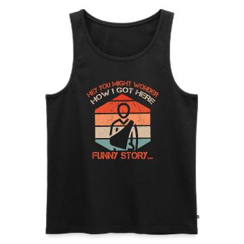 Lustige Erholung Gebrochener Arm Wird Bald Gut - Männer Premium Bio Tank Top - Schwarz - Vorne - AI Model Male 178 light (178cm)