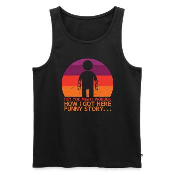 Lustige Erholung Gebrochener Arm Wird Bald Gut - Männer Premium Bio Tank Top - Schwarz - Vorne - AI Model Male 178 light (178cm)