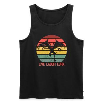Mothman Live Lachen Lauern Die Mythologie Der - Männer Premium Bio Tank Top - Schwarz - Vorne - Michal (187cm)