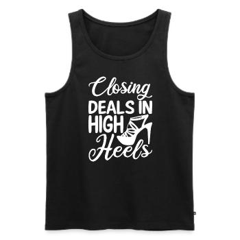 Schließen Von Angeboten In High Heels Real Estate - Männer Premium Bio Tank Top - Schwarz - Vorne - AI Model Male 178 light (178cm)