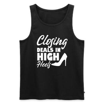 Schließen Von Angeboten In High Heels Real Estate - Männer Premium Bio Tank Top - Schwarz - Vorne - AI Model Male 178 light (178cm)