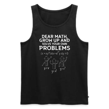 Liebe Mathematik Wächst Und Löste Lustige - Männer Premium Bio Tank Top - Schwarz - Vorne - Michal (187cm)