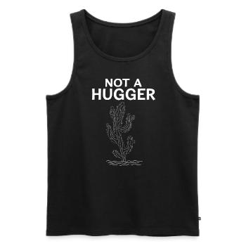 Kein Hugger Lustiger Sarkastischer Kaktus - Männer Premium Bio Tank Top - Schwarz - Vorne - Michal (187cm)