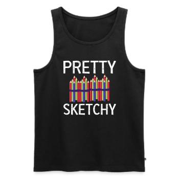 Pretty Incomplete Art Color Artist Colored - Men's Premium Organic Tank Top - black - Front - Michal (187cm)