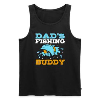 Fathers Fishing Buddy Father And Son Fishing Trip - Men's Premium Organic Tank Top - black - Front - Michal (187cm)