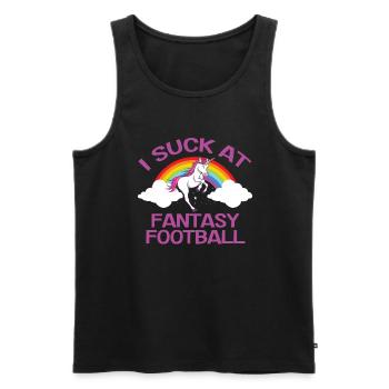 Ich Sauge Am Fantasy-Football-Loser - Männer Premium Bio Tank Top - Schwarz - Vorne - Michal (187cm)