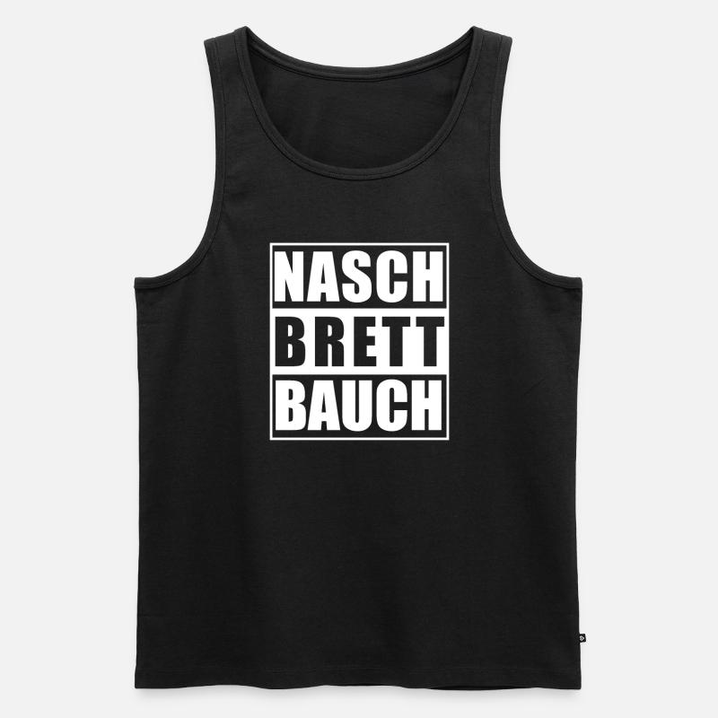 Naschbrettbauch | One-Pack Nasch-Katze - Männer Premium Bio Tank Top - Schwarz