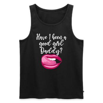 War Ich Ein Gutes Mädchen Daddy? Naughty Kinky - Männer Premium Bio Tank Top - Schwarz - Vorne - AI Model Male 178 light (178cm)