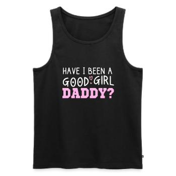 War Ich Ein Gutes Mädchen Daddy? Naughty Kinky - Männer Premium Bio Tank Top - Schwarz - Vorne - AI Model Male 178 light (178cm)