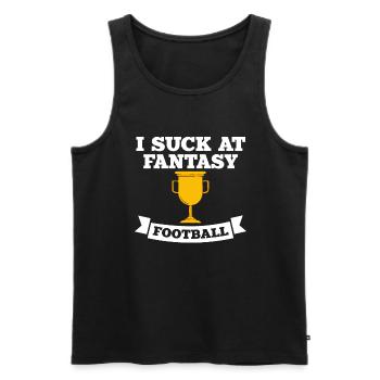 I suck at the fantasy football loser - Men's Premium Organic Tank Top - black - Front - Michal (187cm)