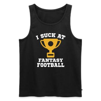 Ich Sauge Am Fantasy-Football-Loser - Männer Premium Bio Tank Top - Schwarz - Vorne - Michal (187cm)