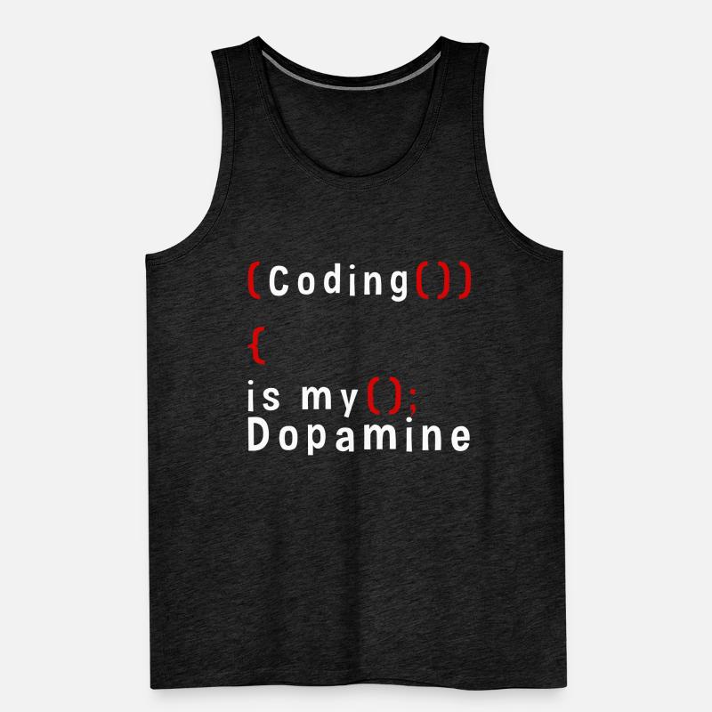 Lustige Codierung Ist Mein Dopamin -Coder Männer Premium Bio Tank Top