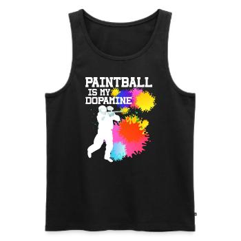 Paintball is my dopamine funny paintball - Men's Premium Organic Tank Top - black - Front - Michal (187cm)