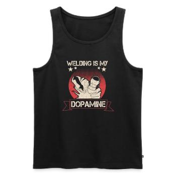 Welding is my dopamine funny blacksmith - Men's Premium Organic Tank Top - black - Front - AI Model Male 178 light (178cm)