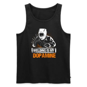 Schweißen Ist Mein Dopamin-lustiger - Männer Premium Bio Tank Top - Schwarz - Vorne - AI Model Male 178 light (178cm)
