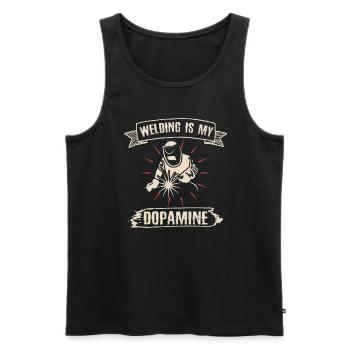 Schweißen Ist Mein Dopamin Lustiger Schmied - Männer Premium Bio Tank Top - Schwarz - Vorne - AI Model Male 178 light (178cm)