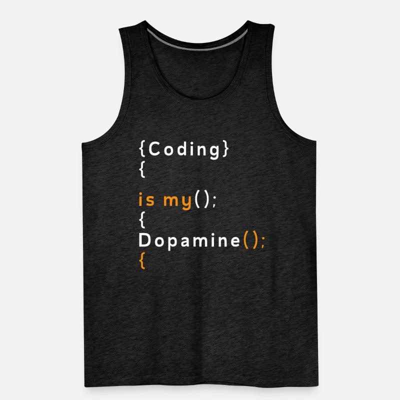 Lustige Codierung Ist Mein Dopamin -Coder Männer Premium Bio Tank Top