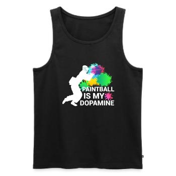 Paintball is my dopamine funny paintball - Men's Premium Organic Tank Top - black - Front - Michal (187cm)
