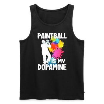 Paintball is my dopamine funny paintball - Men's Premium Organic Tank Top - black - Front - Michal (187cm)