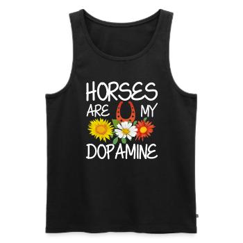Horses Is My Dopamine Horse Riding Lover For - Men's Premium Organic Tank Top - black - Front - Michal (187cm)