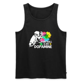 Paintball is my dopamine funny paintball - Men's Premium Organic Tank Top - black - Front - Michal (187cm)