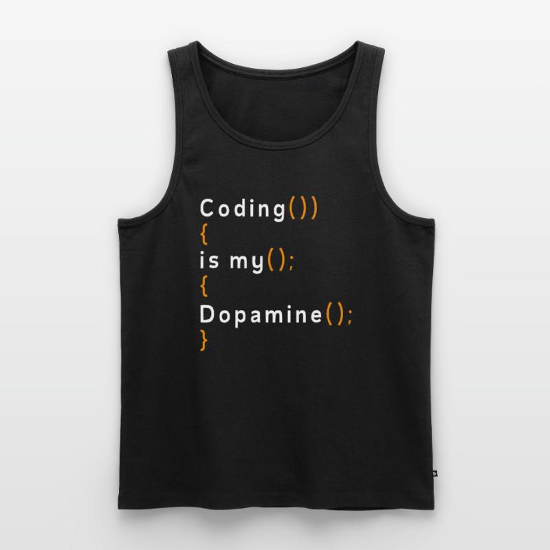Funny Coding Is My Dopamine Coder Men's Premium Organic Tank Top