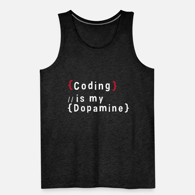 Funny Coding Is My Dopamine Coder Men's Premium Organic Tank Top