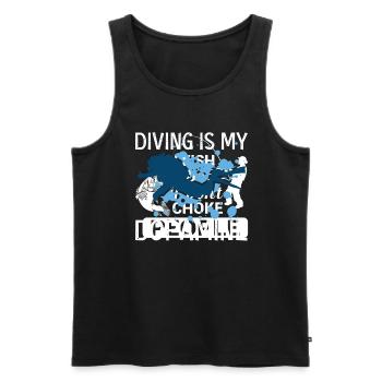 Tauchen Ist Mein Dopamin -Taucher Unter - Männer Premium Bio Tank Top - Schwarz - Vorne - AI Model Male 178 light (178cm)