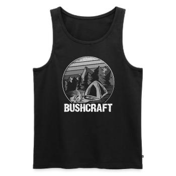 Bushcraft Survival Outdoor Wilderness Faune - Débardeur bio Premium Homme - noir - Devant - Michal (187cm)