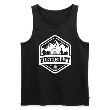 Bushcraft Survival Outdoor Wilderness Faune - Débardeur bio Premium Homme - noir - Devant - Michal (187cm)