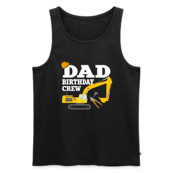 Papa Birthday Crew Construction Theme - Men's Premium Organic Tank Top - black - Front - Michal (187cm)