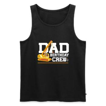 Papa Birthday Crew Construction Theme - Men's Premium Organic Tank Top - black - Front - Michal (187cm)