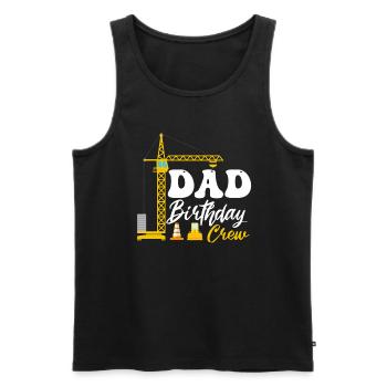 Papa Birthday Crew Construction Theme - Men's Premium Organic Tank Top - black - Front - Michal (187cm)
