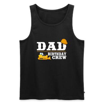 Papa Birthday Crew Construction Theme - Men's Premium Organic Tank Top - black - Front - Michal (187cm)