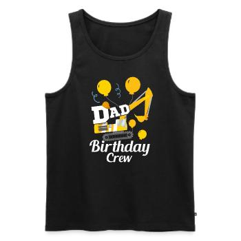 Papa Geburtstag Crew Konstruktion Thema - Männer Premium Bio Tank Top - Schwarz - Vorne - AI Model Male 178 light (178cm)