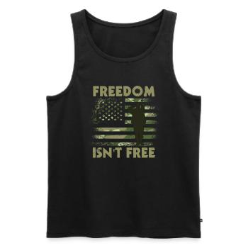 Freiheit Ist Keine Freie Armee -Veteranen -Soldat - Männer Premium Bio Tank Top - Schwarz - Vorne - Michal (187cm)