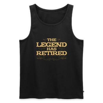 Die Legende Hat Den Lustigen Ruhestand Im - Männer Premium Bio Tank Top - Schwarz - Vorne - Michal (187cm)