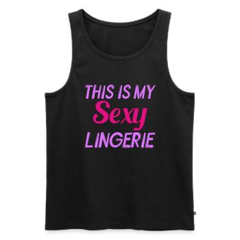 Lustig, Sexy, Pervers, Das Ist Mein Sexy - Männer Premium Bio Tank Top - Schwarz - Vorne - AI Model Male 178 light (178cm)