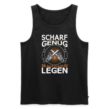 Scharf Genug Sie Alle Flach zu legen Forstwirt - Männer Premium Bio Tank Top - Schwarz - Vorne - Michal (187cm)