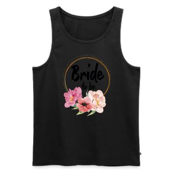 Bride to be to the wedding bridal shower - Men's Premium Organic Tank Top - black - Front - Michal (187cm)