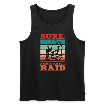 Surely right after this raid gaming MMORPG gamer - Men's Premium Organic Tank Top - black - Front - AI Model Male 178 light (178cm)